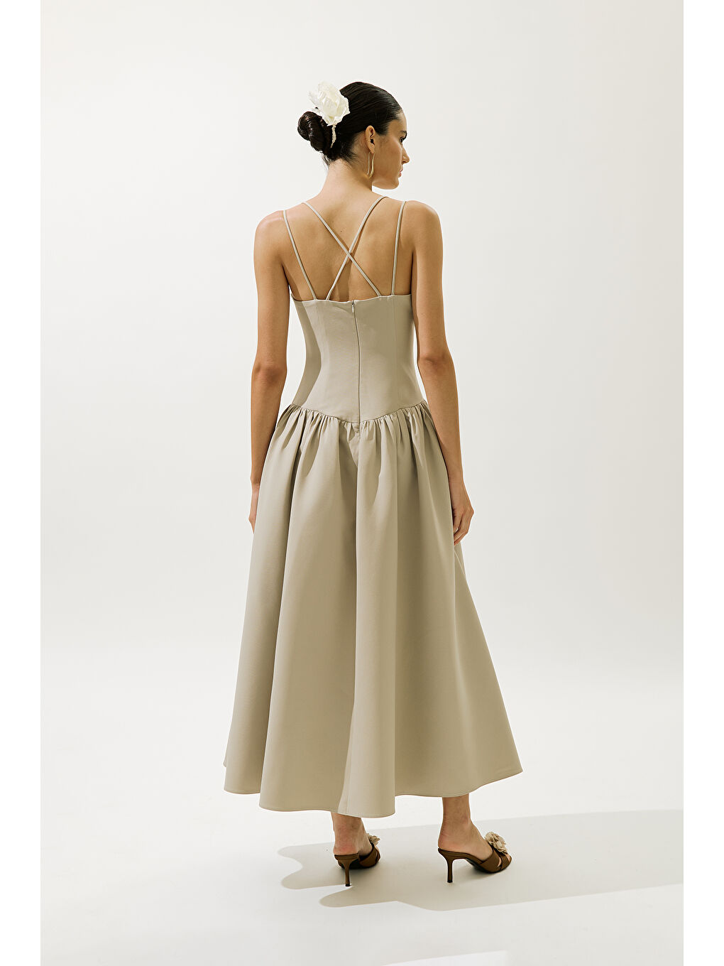 Yeşil Aprıl Abiye Elbise Çağla-6