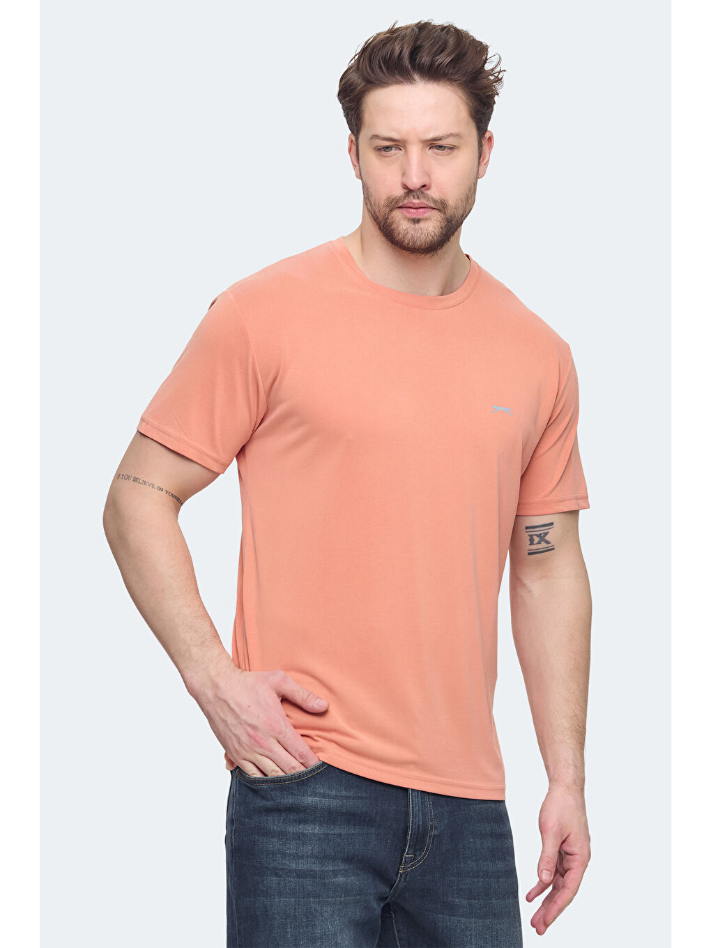 Pembe KRATER Erkek Somon Tişört-5