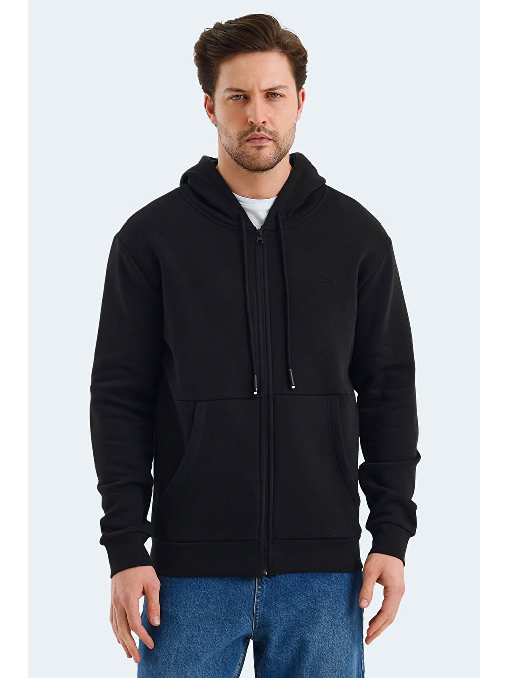 VONDA Erkek Fermuarlı Sweatshirt Siyah