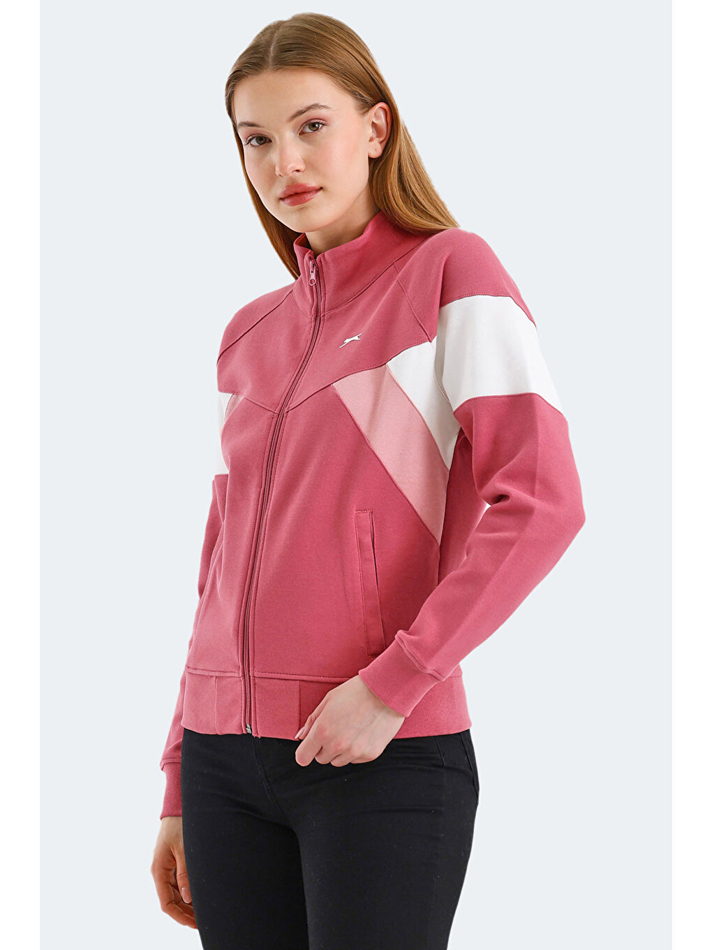 Pembe VICTORY Kadın Gül Sweatshirt-1