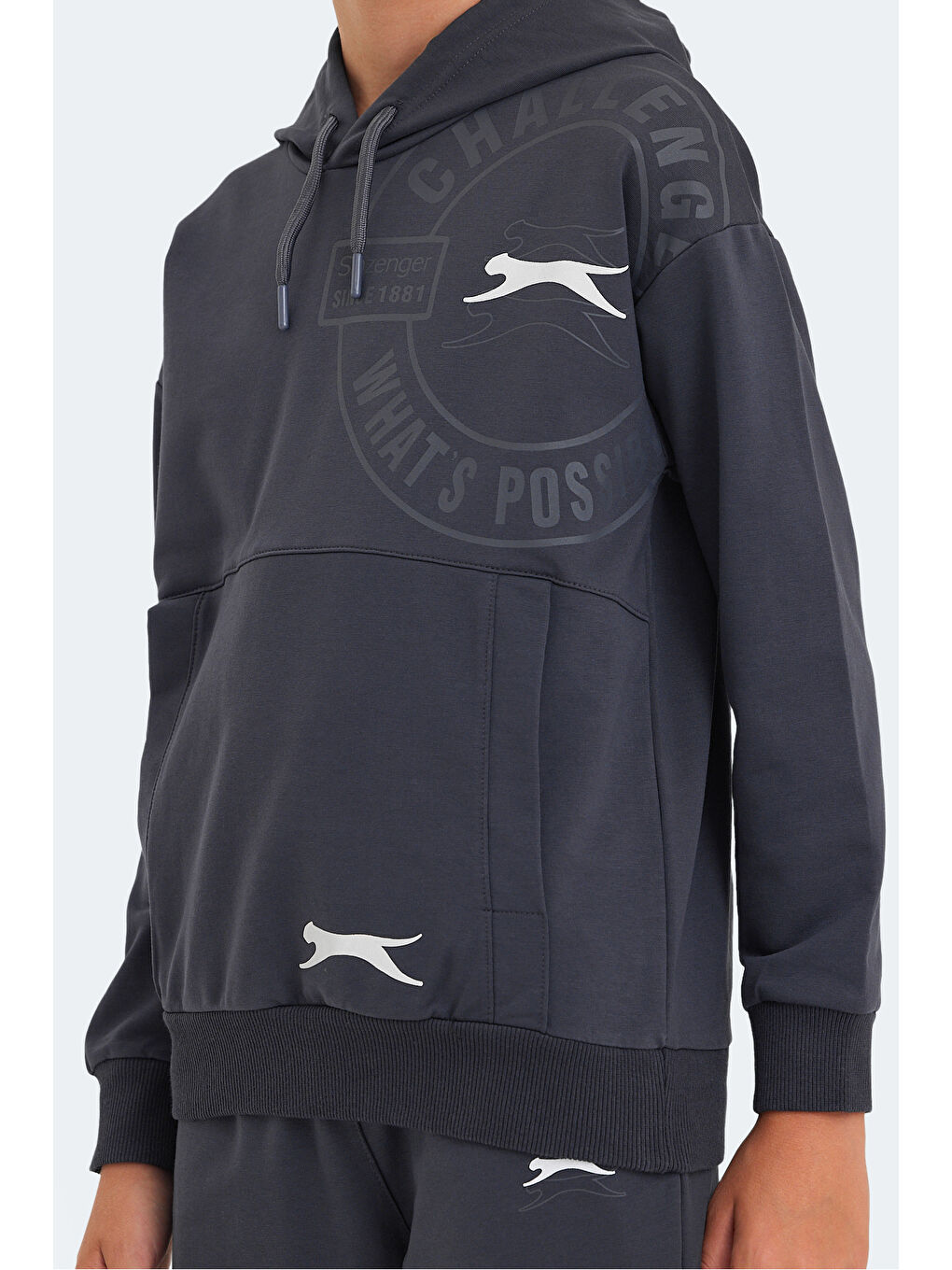 Erkek  Çocuk Eşofman Takımı Koyu Gri-3