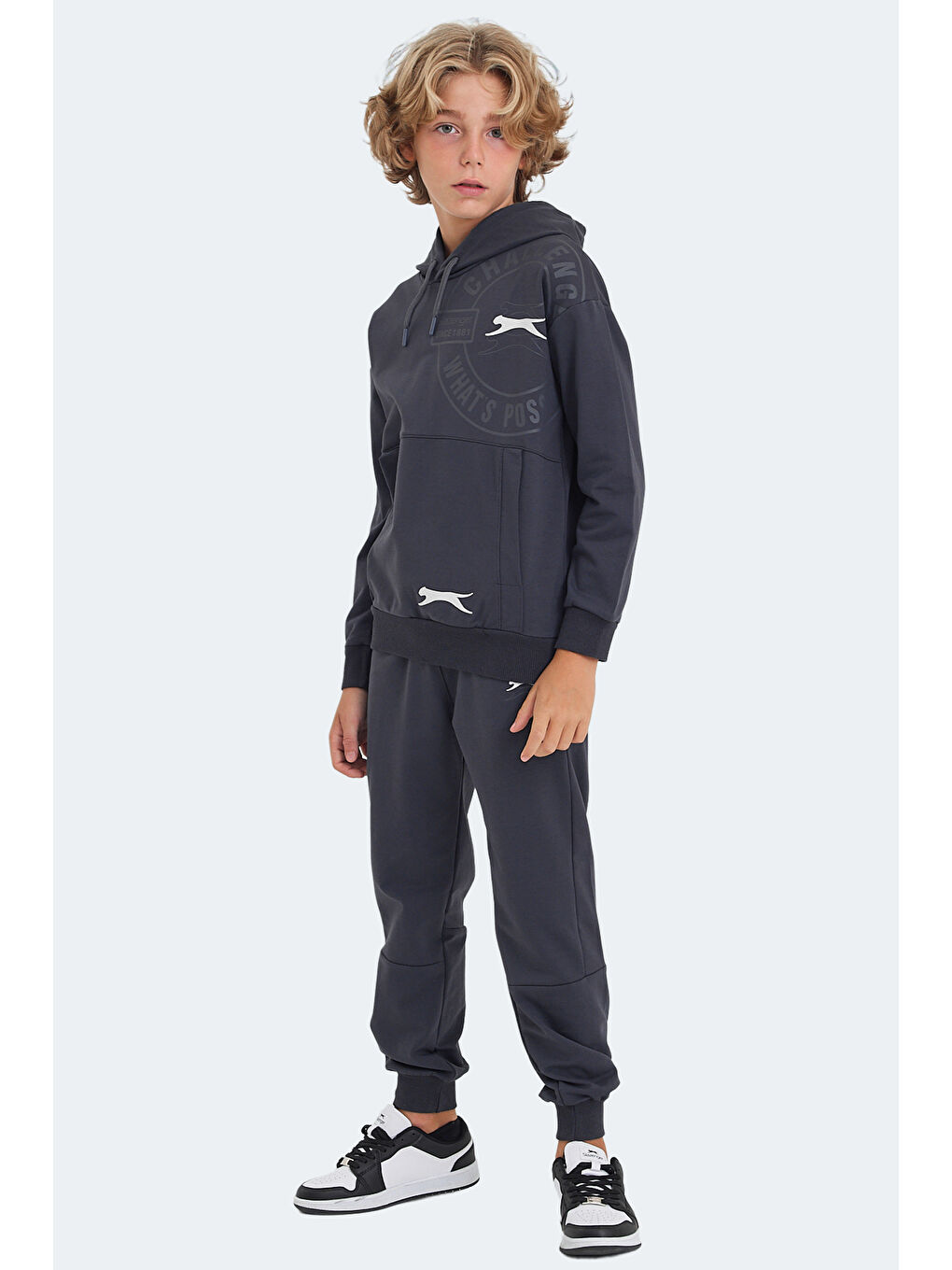 Erkek  Çocuk Eşofman Takımı Koyu Gri-6