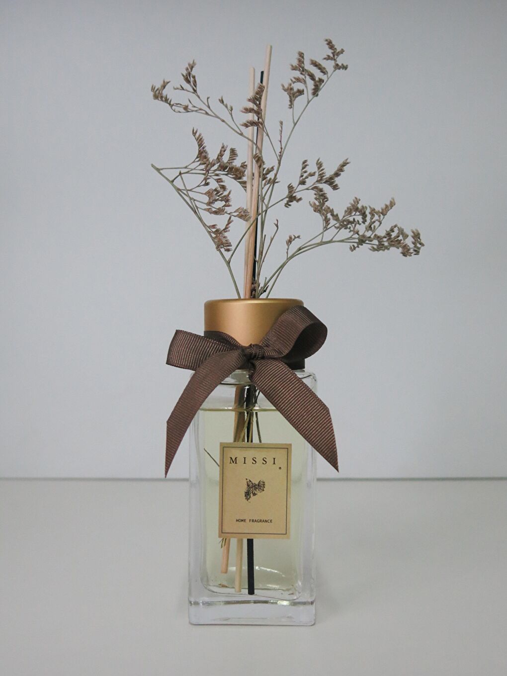 Renksiz 180 cc Kare Şişe Dark Amber Oda Kokusu