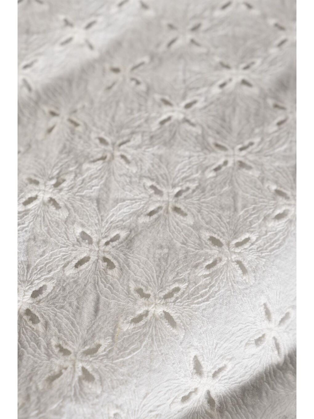 Ekru Ella Çift Kişilik Nevresim Takımı %100 Organik Pamuk Keten Brodeli Krem 200x220 Cm-3