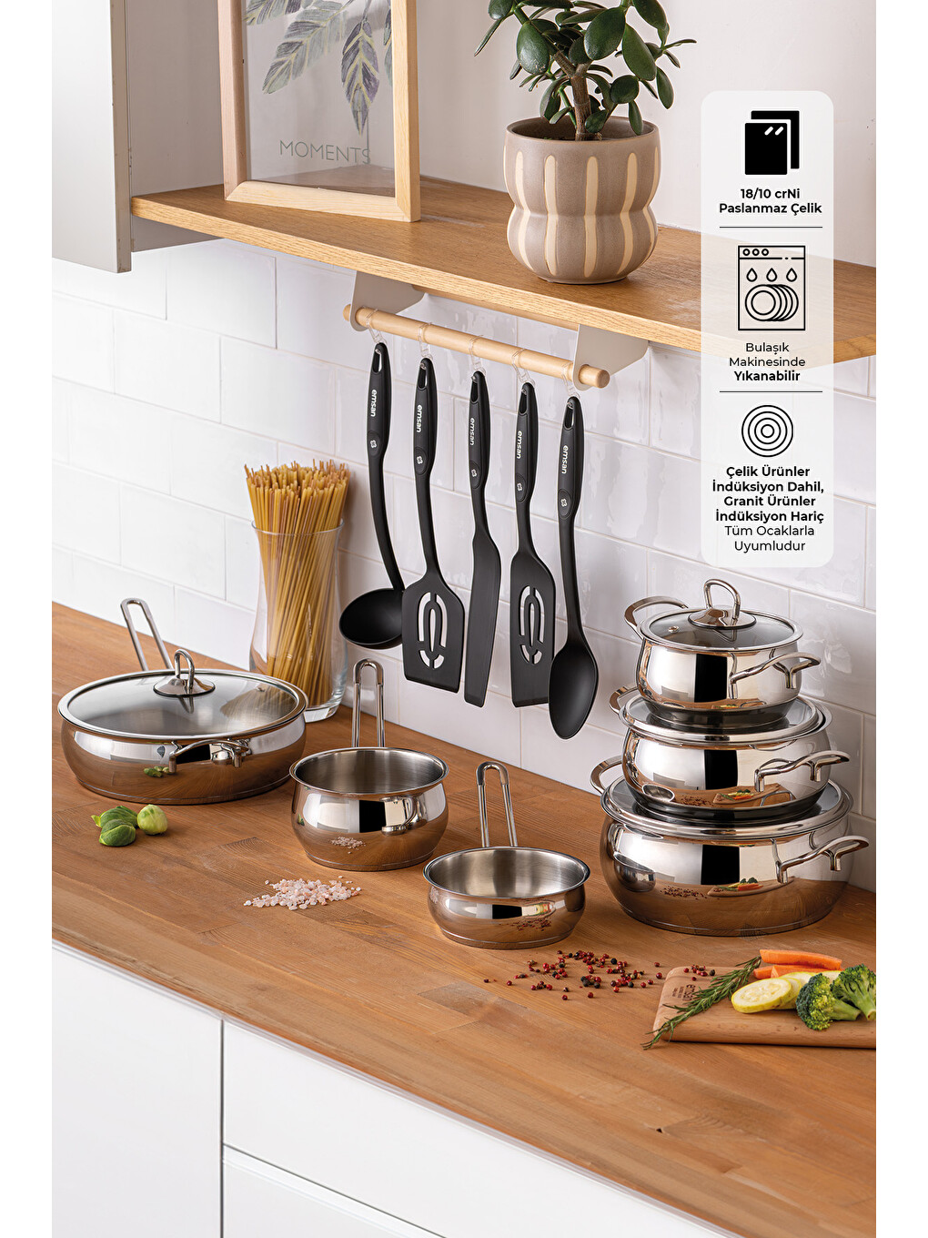 Emsan Gri Tencere ve Tencere Seti - S000397167-37287 | LCW