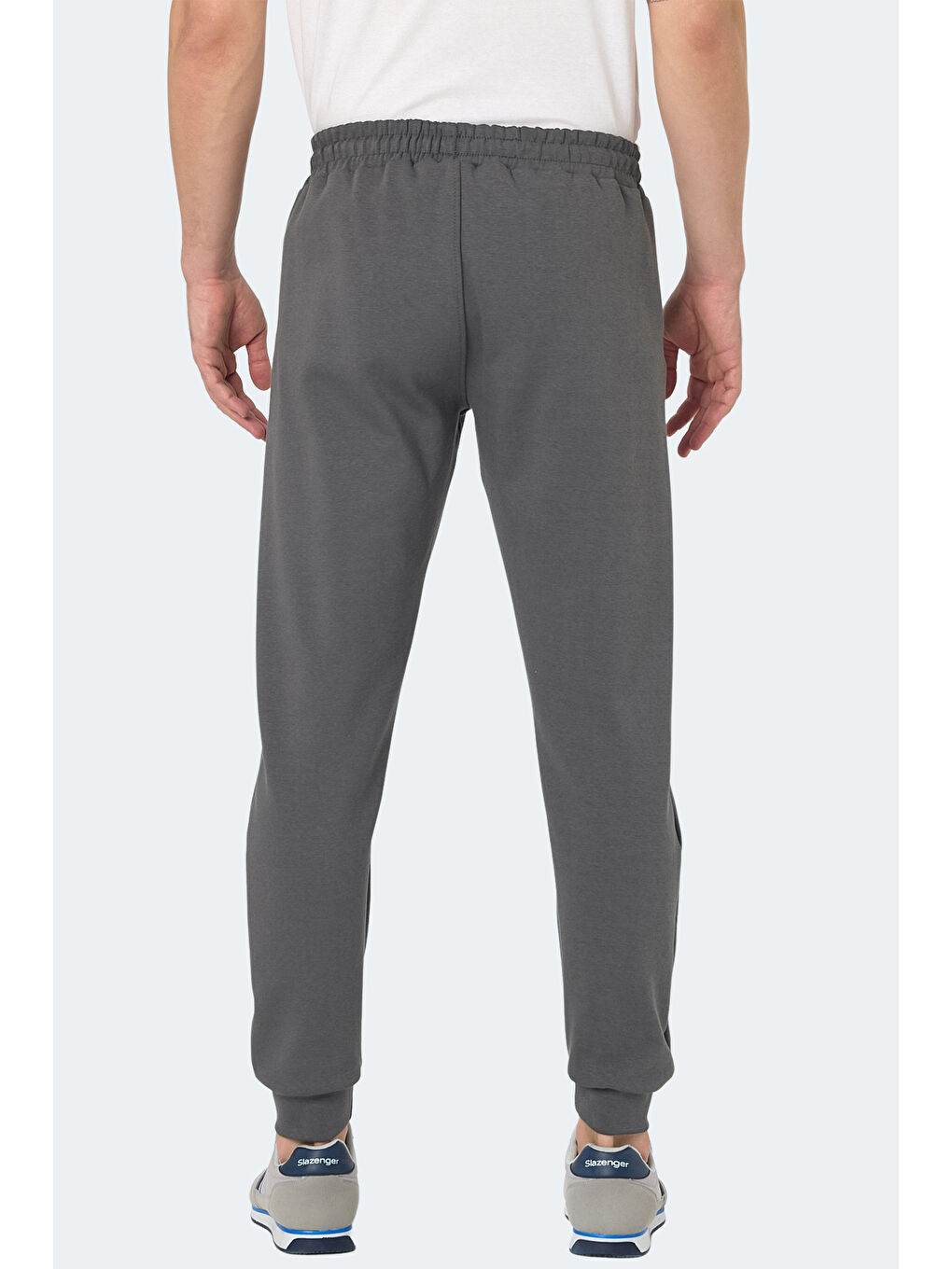 KIWI IN Erkek Fermuar Cepli Dar Paça Koyu Gri Eşofman Altı-5