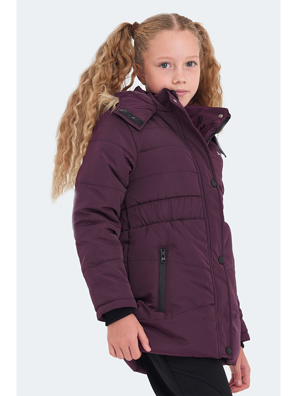 CANDY Kız Çocuk Kapüşonlu Mor Mont & Kaban-2