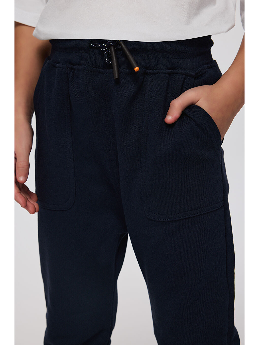 Erkek Çocuk Cepli Lacivert Eşofman Altı-5