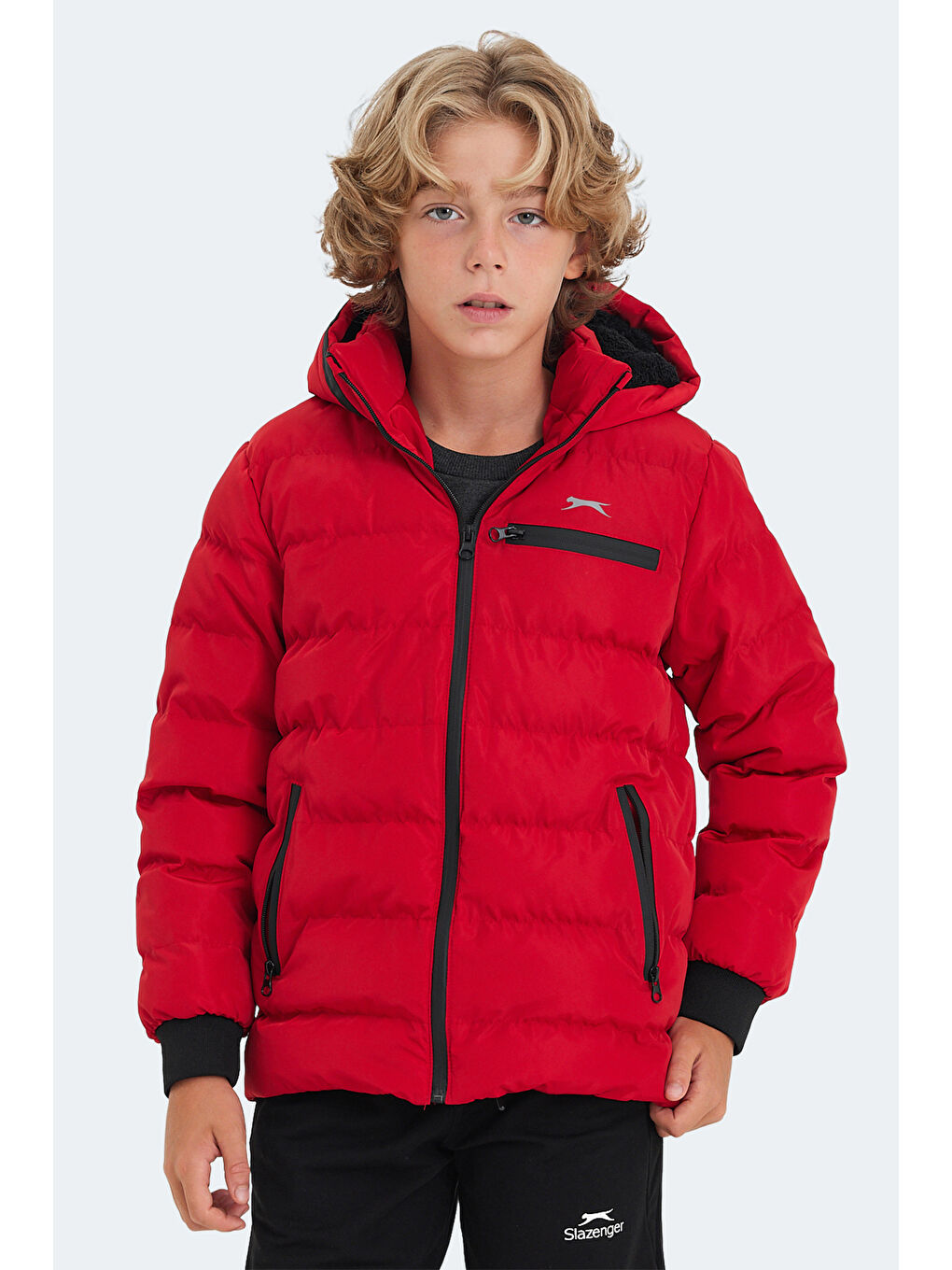 CAPTAIN Unisex Çocuk Şişme Mont  Kırmızı-2