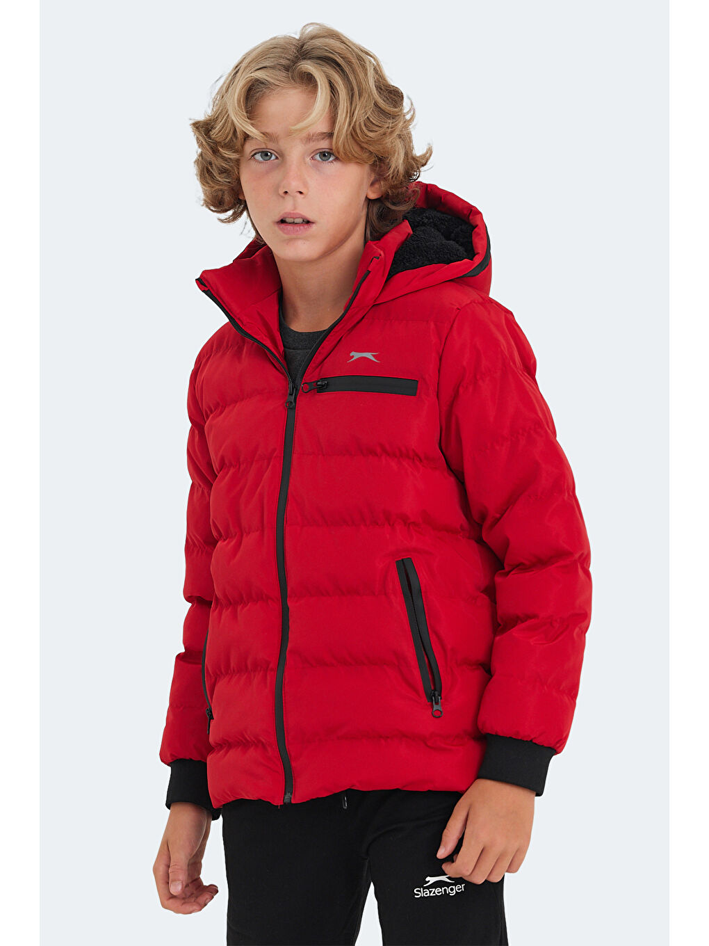 CAPTAIN Unisex Çocuk Şişme Mont  Kırmızı-3