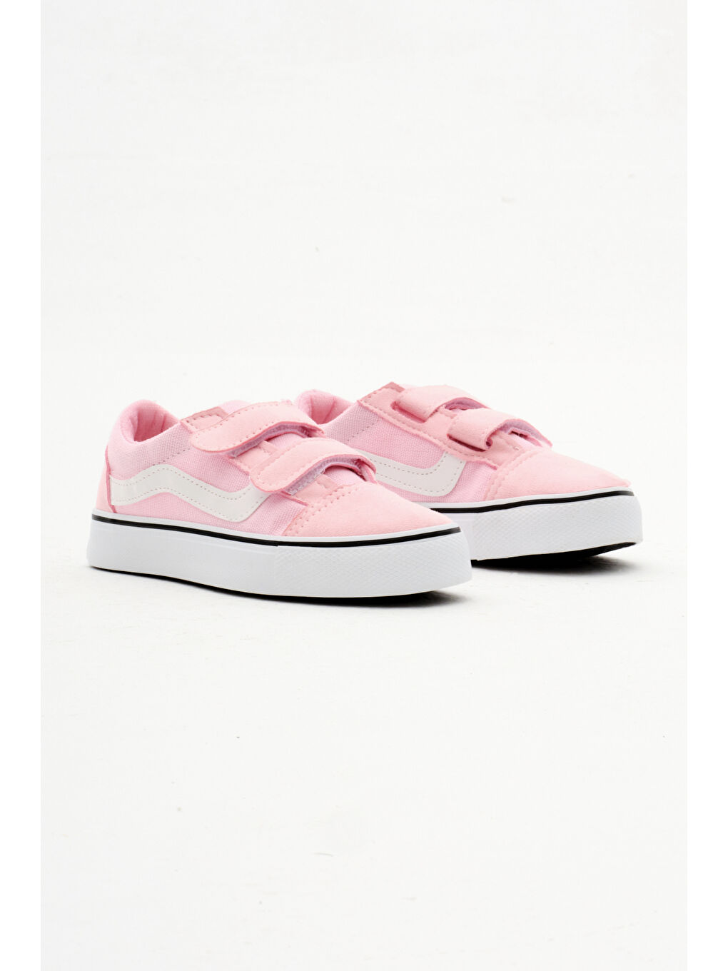 TONNY BLACK Çocuk Unisex Pembe Kauçuk Taban Keten Cırtlı Spor Ayakkabı - 1