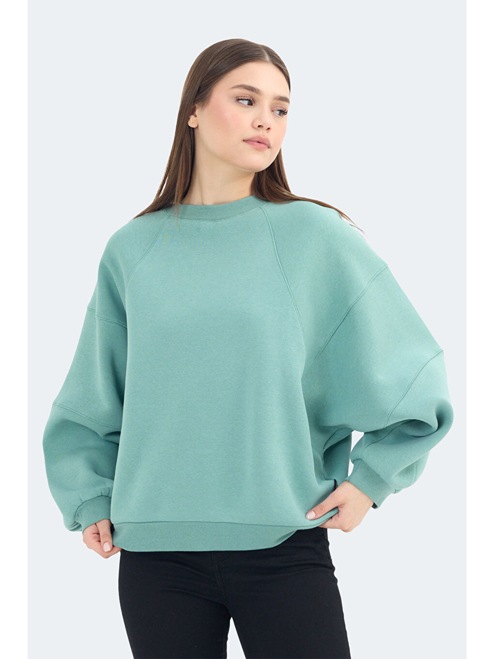 VIA Kadın Yeşil Sweatshirt-4