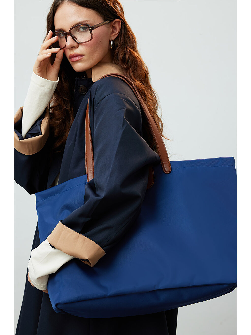 Mari Large Shopper Çanta Lacivert