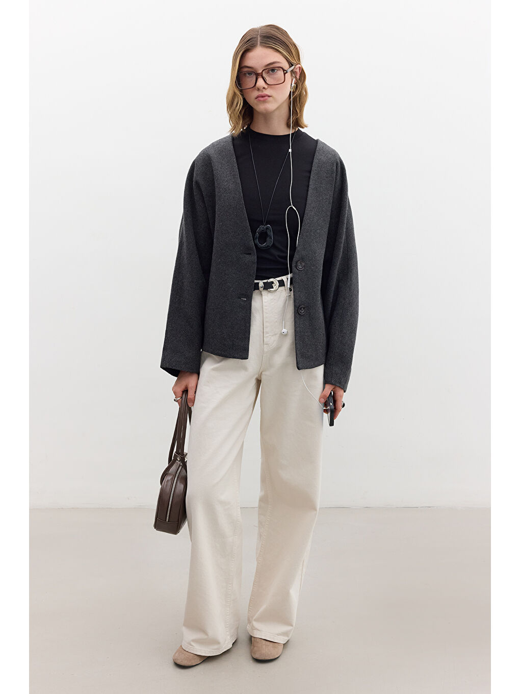 Milana Kaşe Ceket Antrasit-2