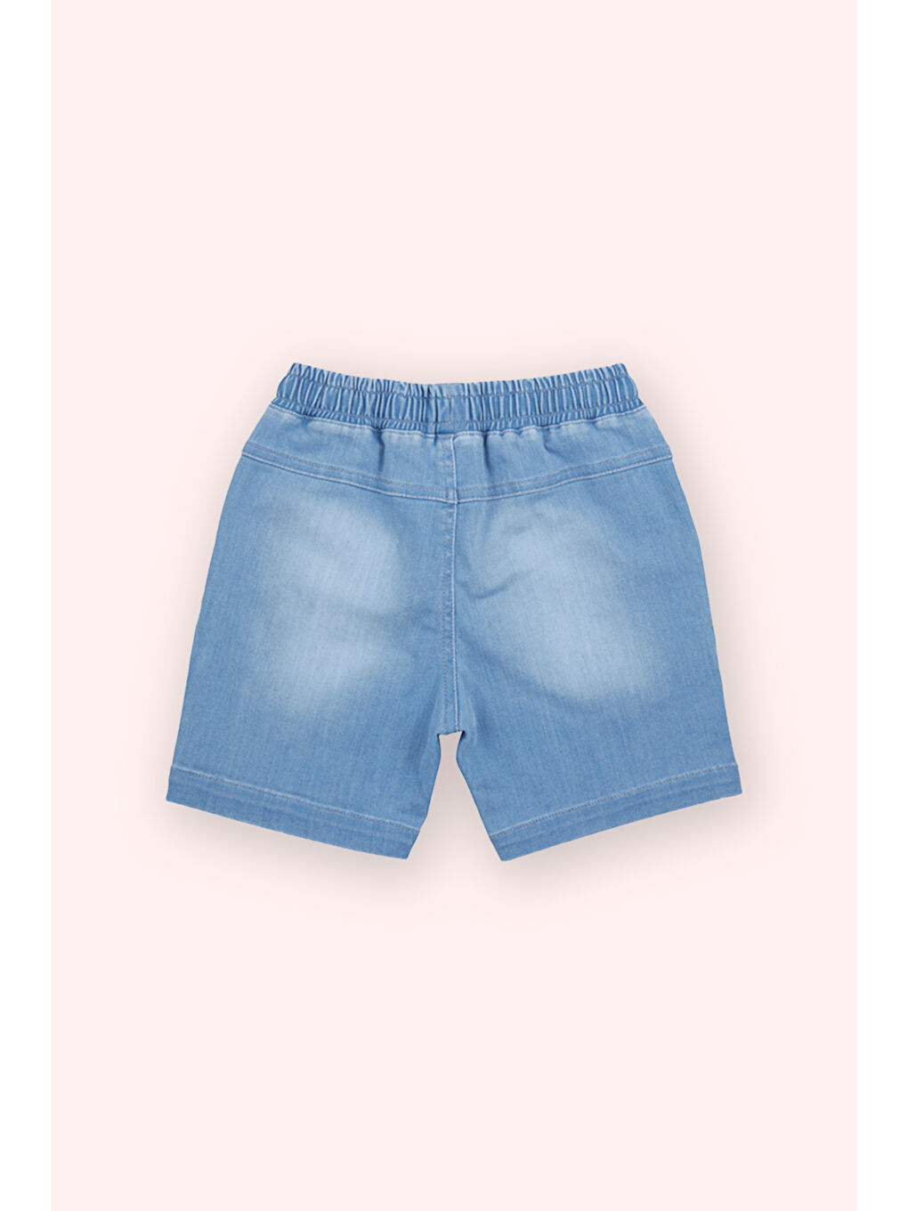 Erkek Bebek Beli Lastikli Lacivert Jean Şort-3
