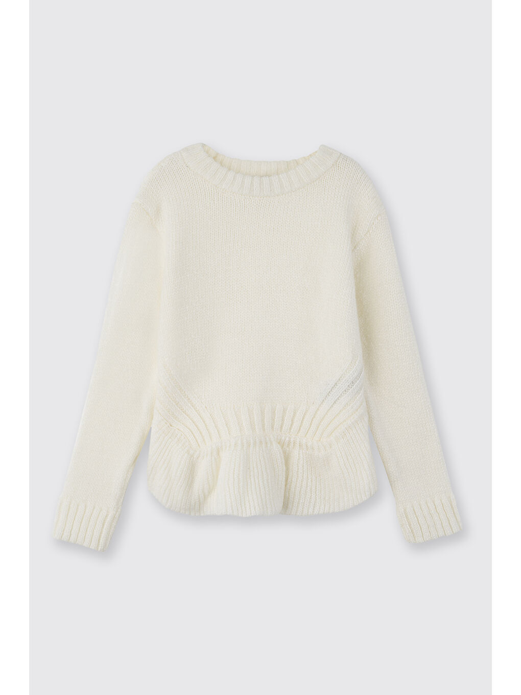 Kız Çocuk Ekru Triko Kazak-2