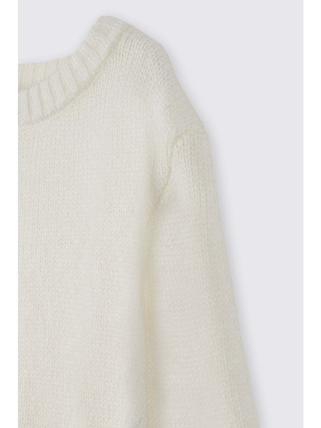 Kız Çocuk Ekru Triko Kazak-3