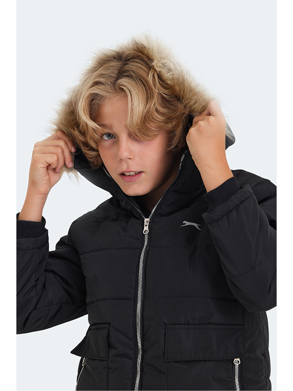 CAMELIA Unisex Çocuk Mont Kaban Siyah-3