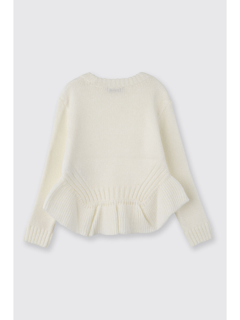 Kız Çocuk Ekru Triko Kazak-4