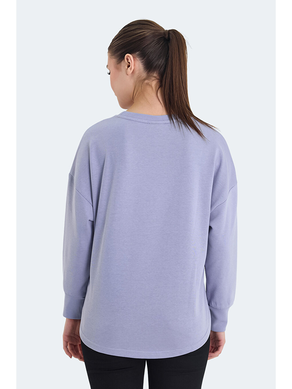 VITAL Kadın Crop Lila Sweatshirt-1