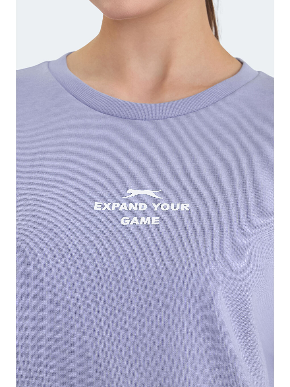 VITAL Kadın Crop Lila Sweatshirt-3