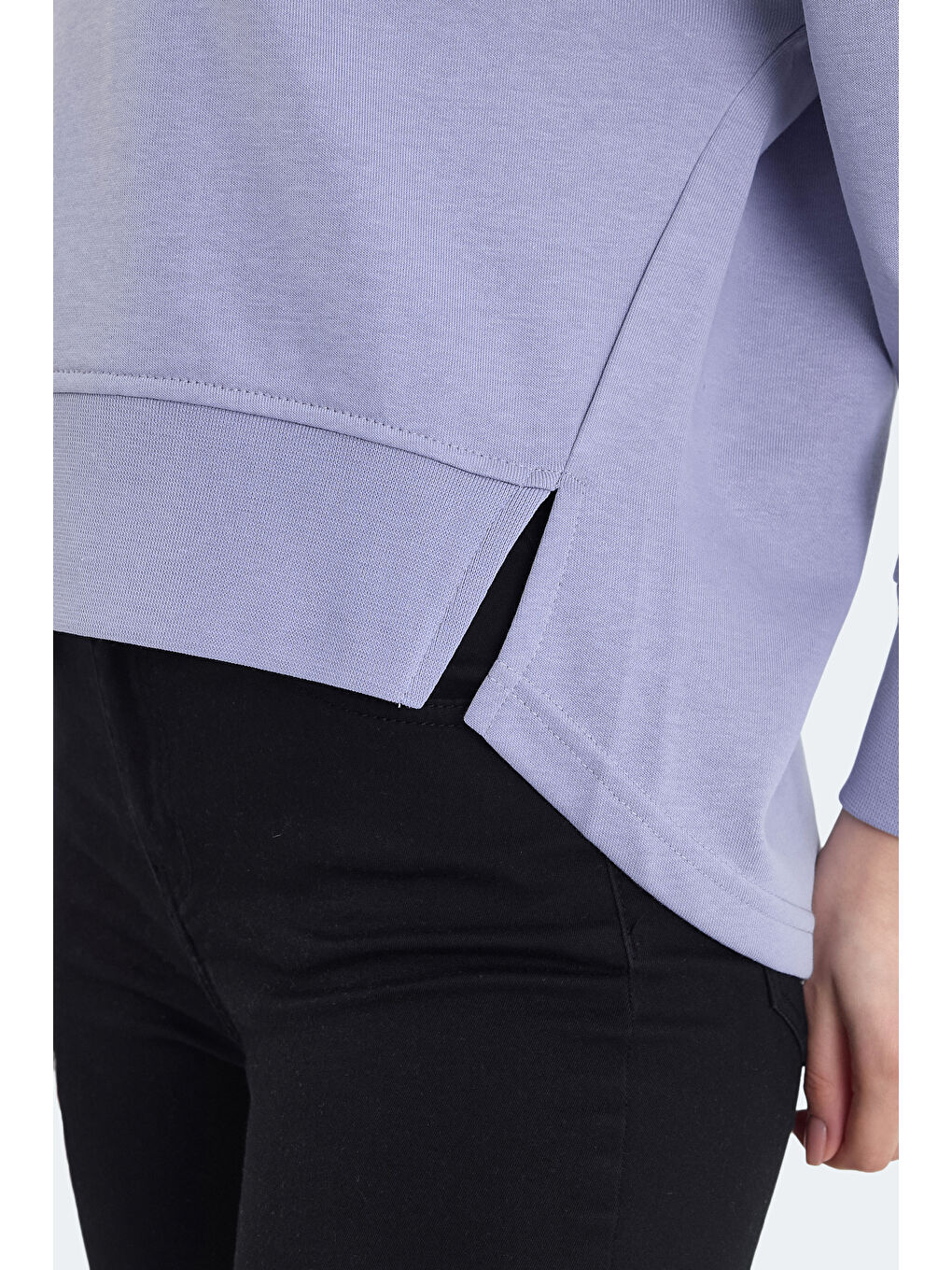 VITAL Kadın Crop Lila Sweatshirt-4