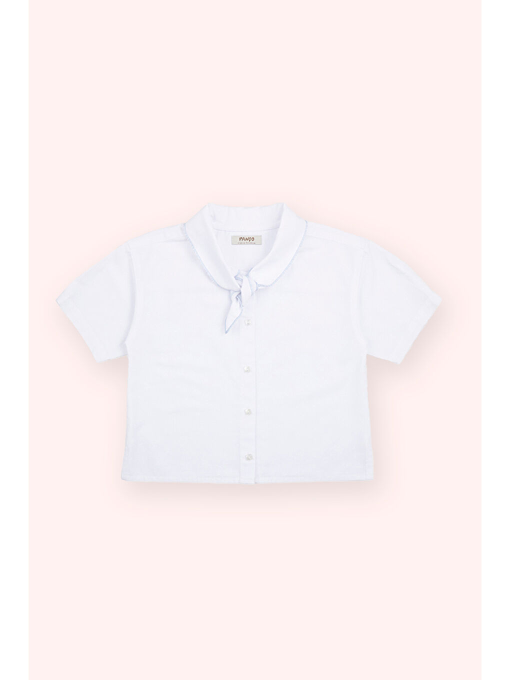 Kız Çocuk Beyaz Crop Gömlek-1