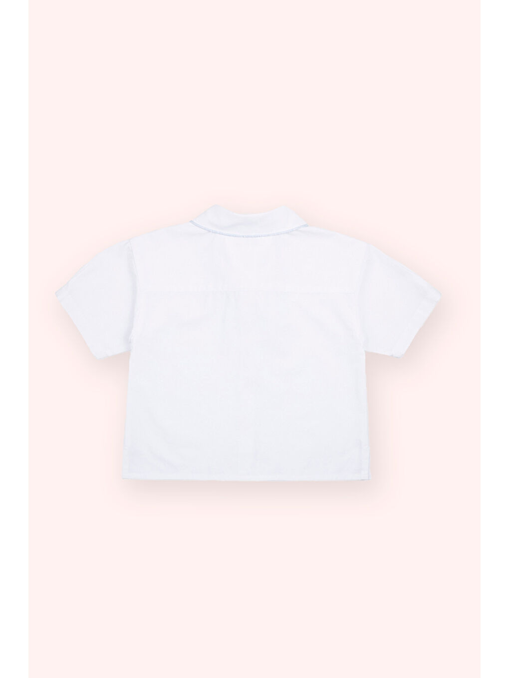 Kız Çocuk Beyaz Crop Gömlek-3