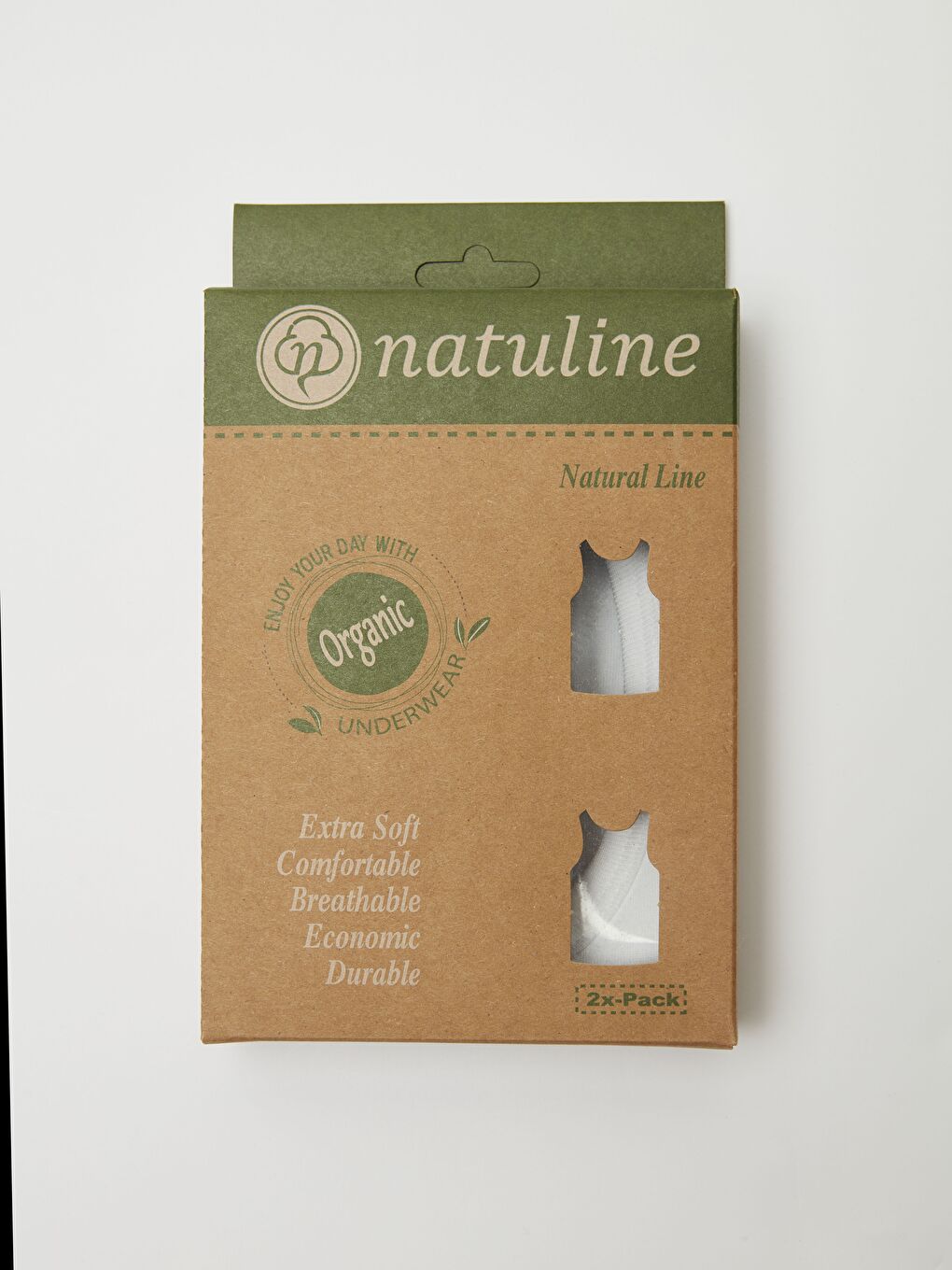 Beyaz Erkek Çocuk Organik Pamuk Ribana 3' Lü Atlet 2002-3-4