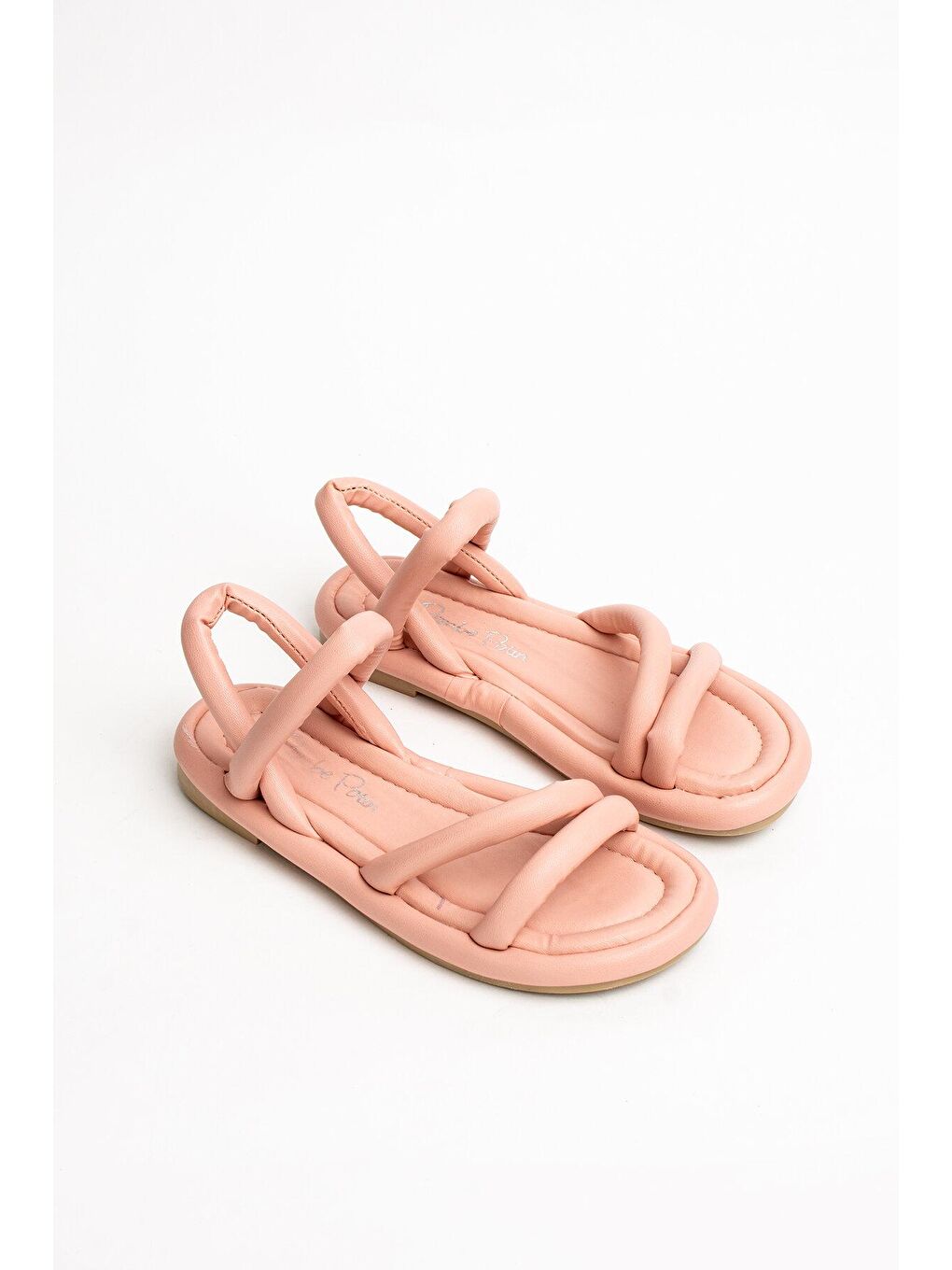 Pembe Çift Bant Rahat Taban Kadın Sandalet 007-75-23-1