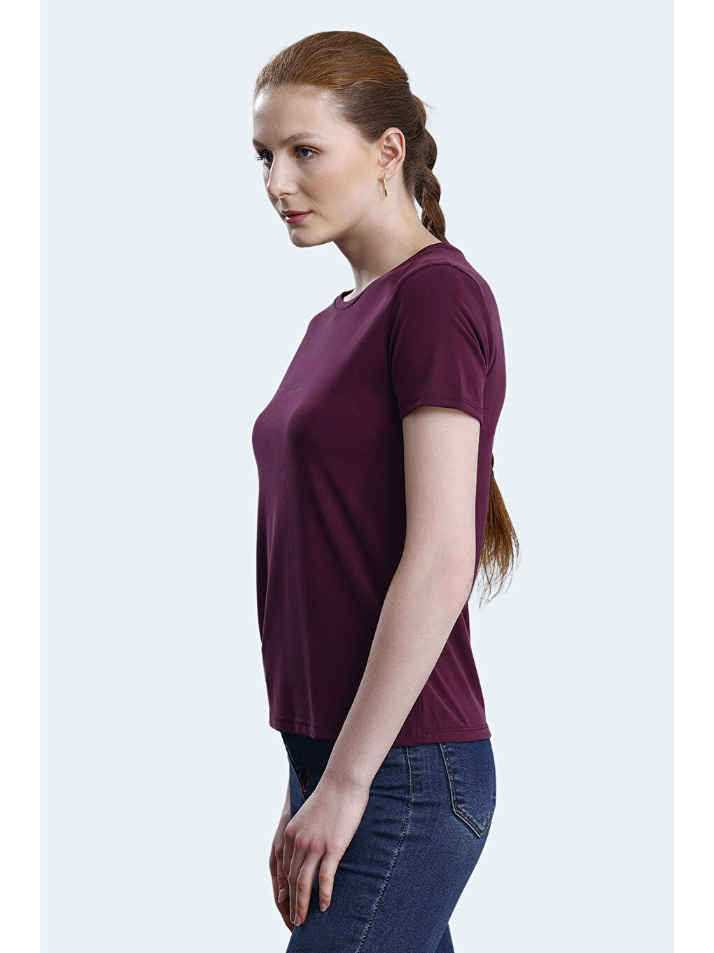 PAYTONS Kadın Mürdüm Tişört-3