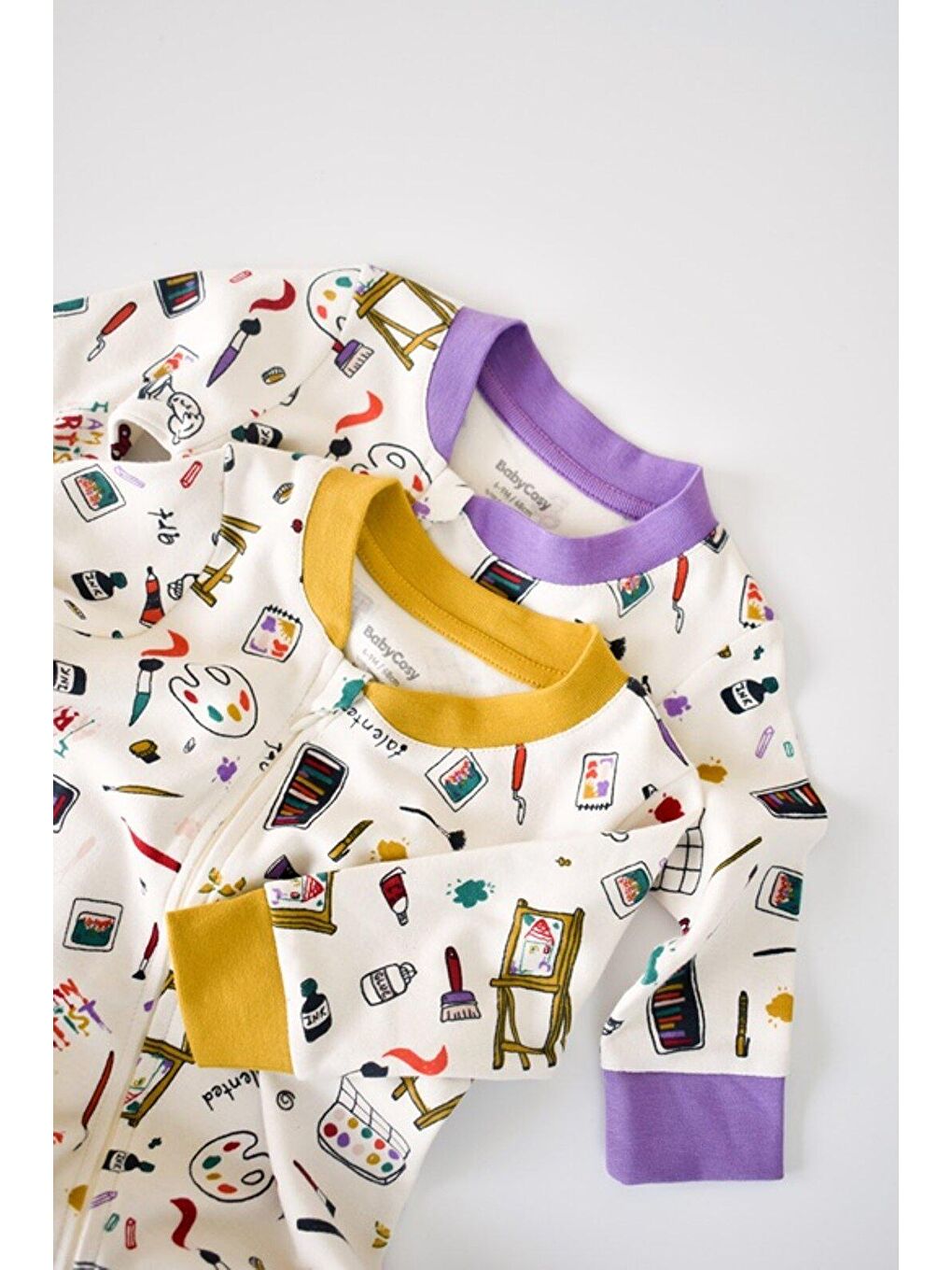 Mor 2'li Fermuarlı Tulum-1