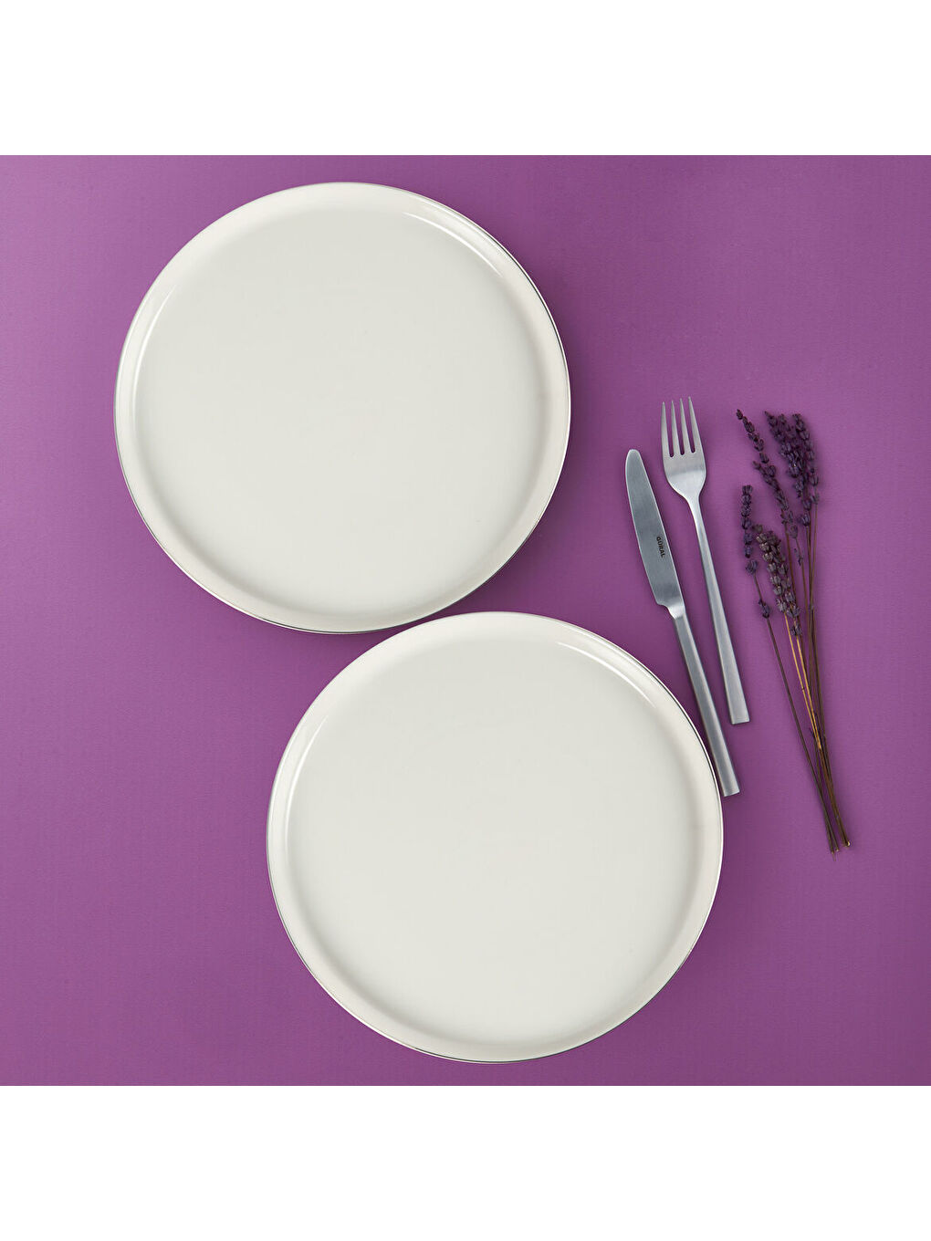 Ekru Bılbao 3 Parça 27 cm Servis Tabağı Gümüş Fıle-1