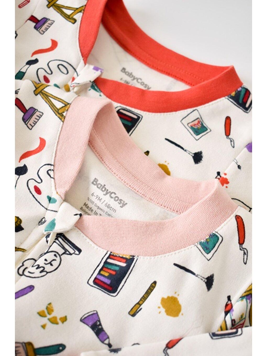 Beyaz 2'li Fermuarlı Tulum-4