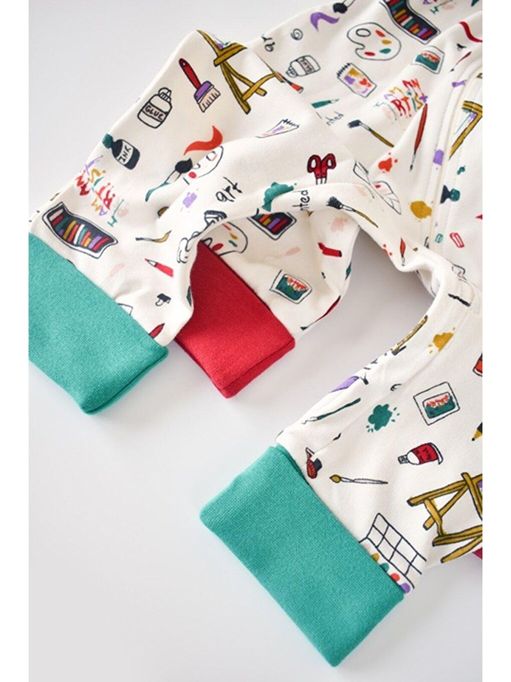 Yeşil 2'li Fermuarlı Tulum-3