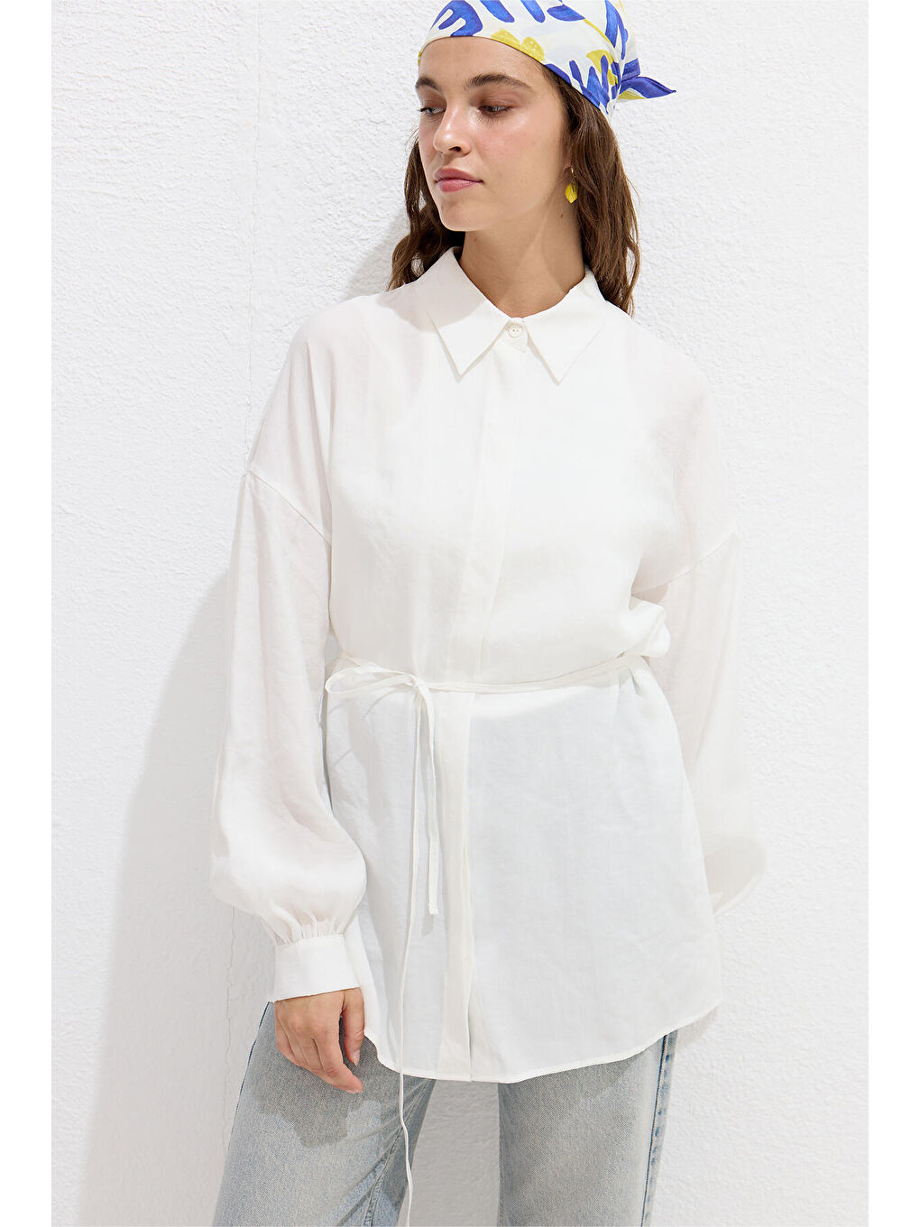 Lyocell Rahat Gömlek Ekru