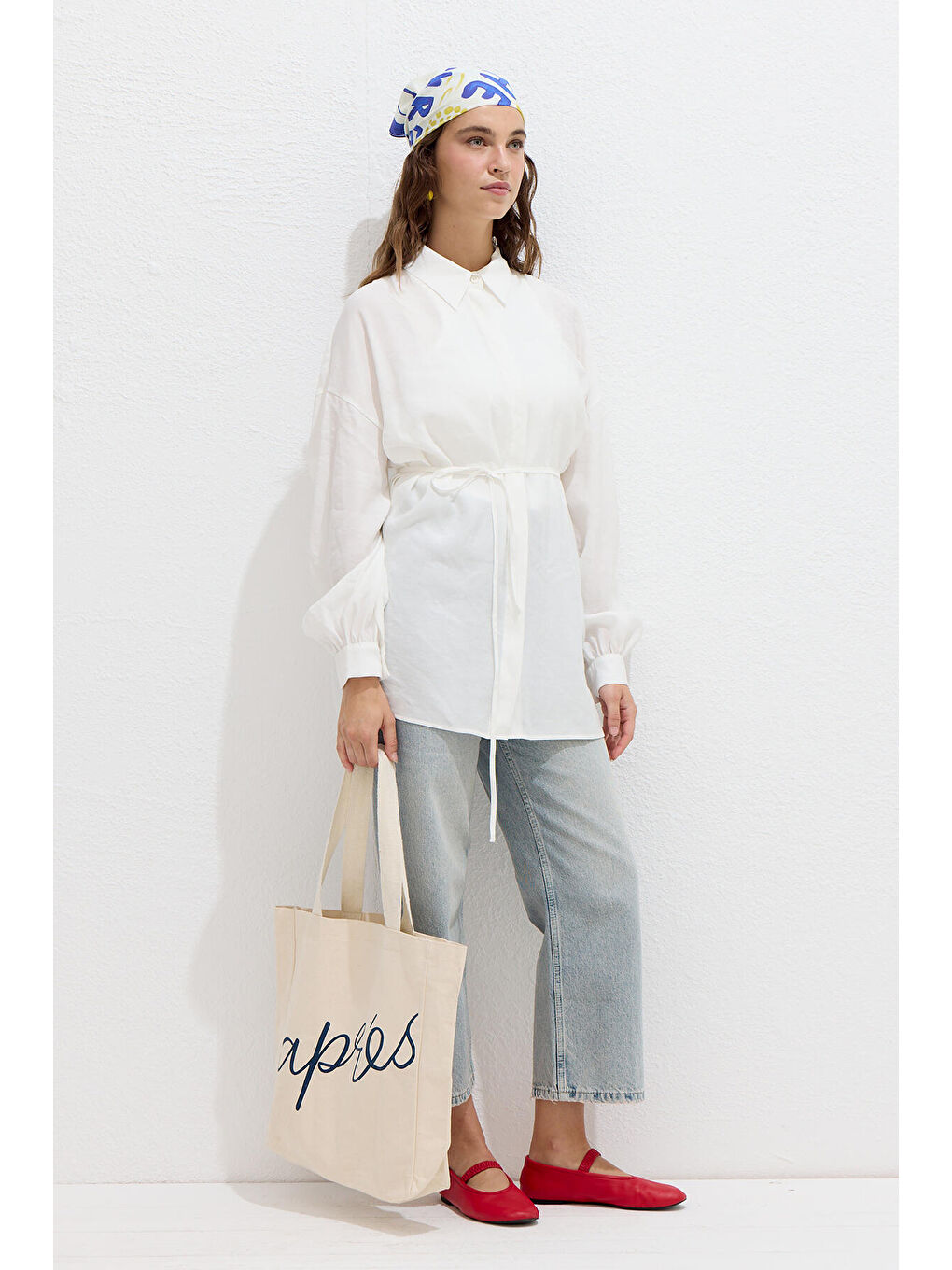 Lyocell Rahat Gömlek Ekru-3