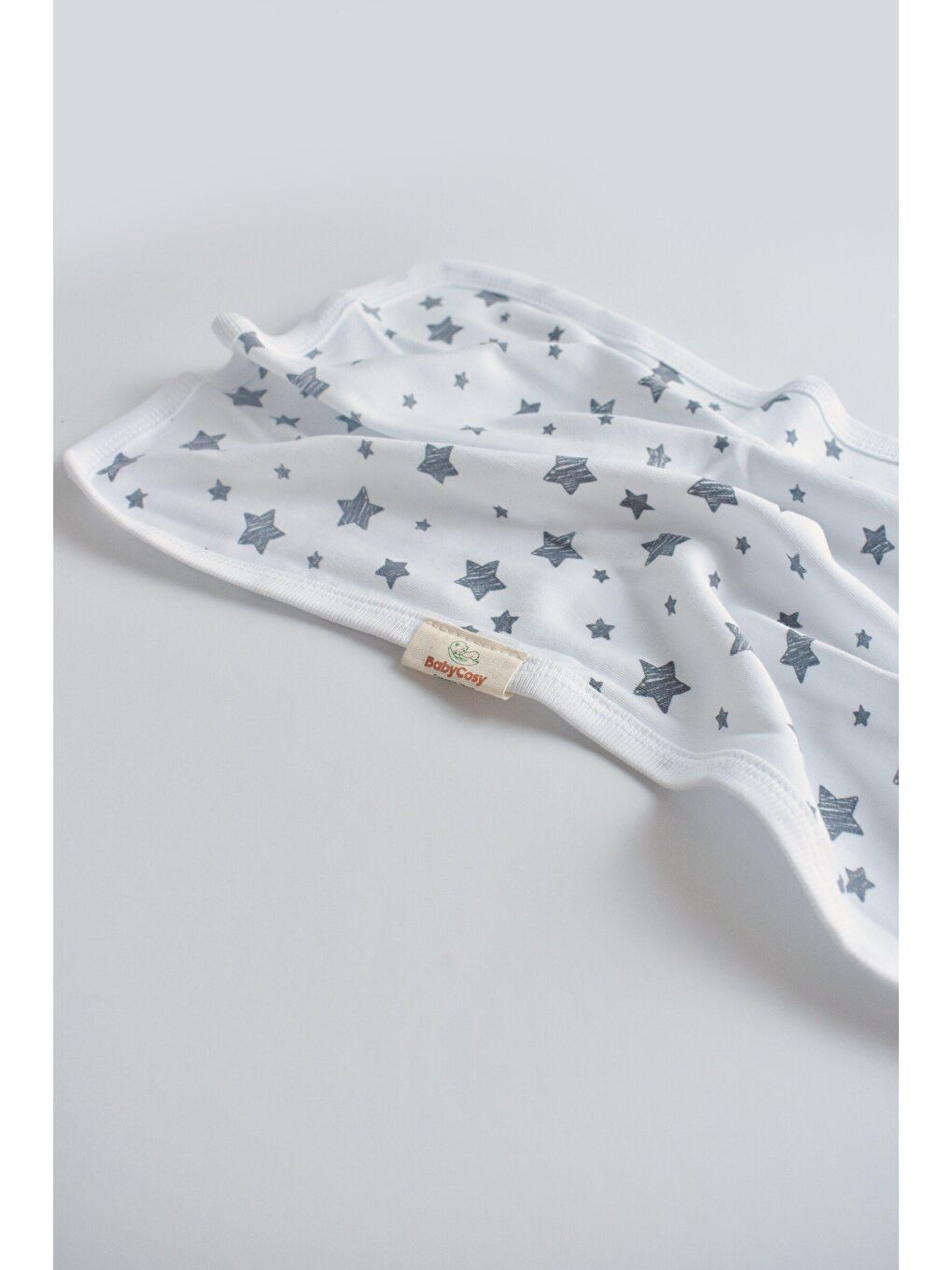 BabyCosy Organic Wear Beyaz-Gri 3'lü Omuz Bezi - 1