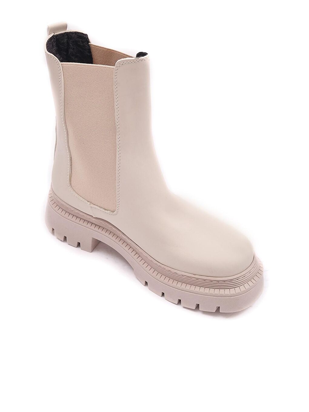 Bej 471201 Lastikli Kışlık Postal Bot Kadın-2