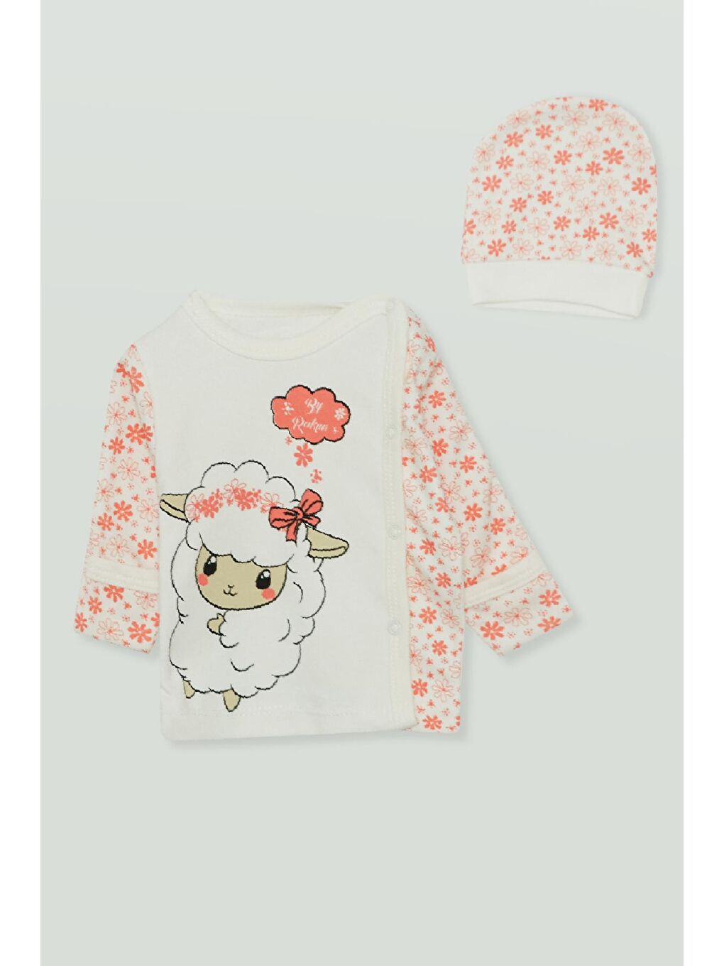 Beyaz Üçlü Zıbın Takım Kız Bebek Hastane Seti-1