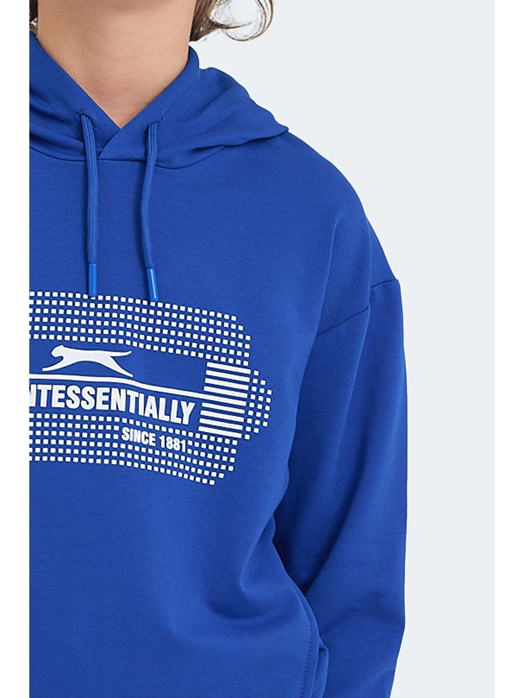 LAYO Unisex Çocuk Kapüşonlu Saks Mavi Sweatshirt-4