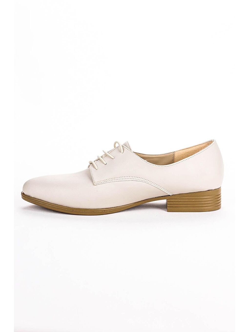 Ekru Cilt Günlük Anatomik Kadın Günlük Babet Ayakkabı 8328-103-4