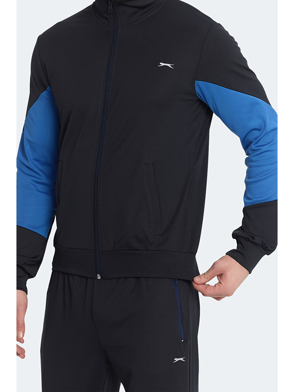 RAPID Erkek Fermuarlı Dik Yaka Cepli Lacivert Eşofman Takımı-4