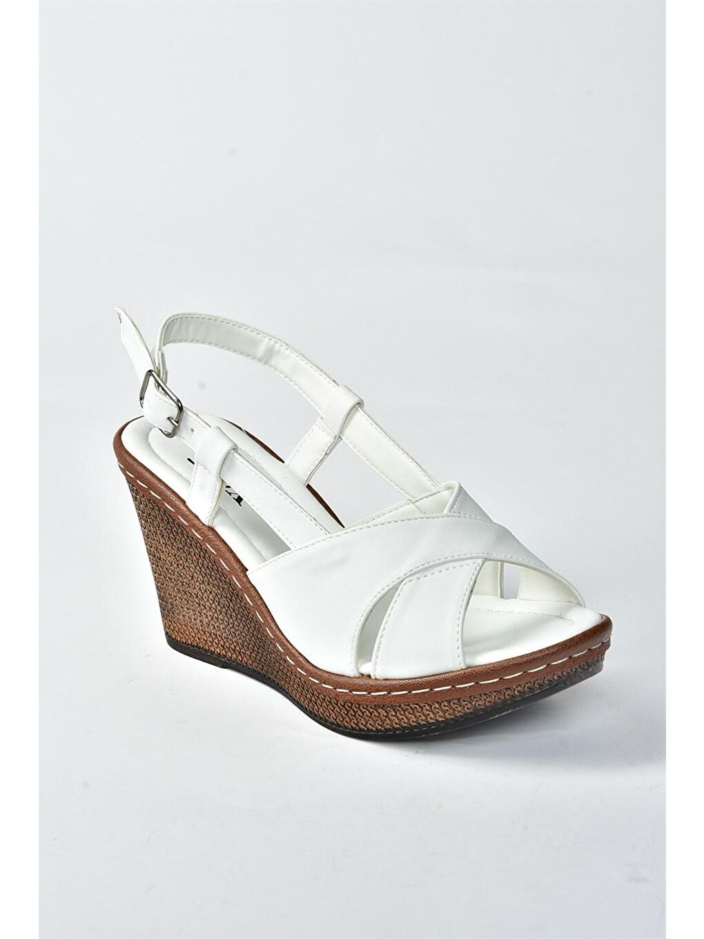 K674041309 Beyaz Dolgu Taban Kadın Ayakkabı-4