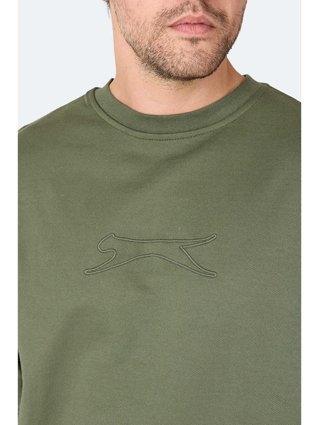 VADIK Oversize Erkek Haki Sweatshirt-1