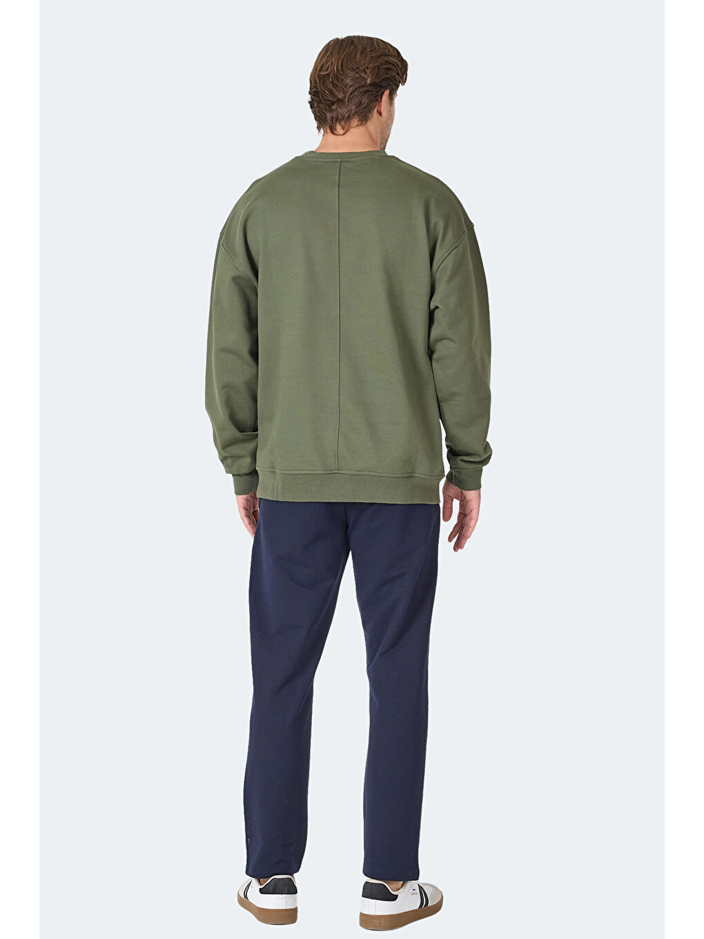 VADIK Oversize Erkek Haki Sweatshirt-4