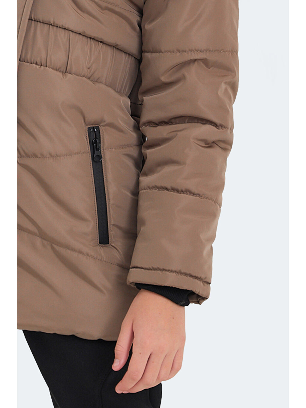 CANDY Kız Çocuk Kapüşonlu Bej Mont & Kaban-3