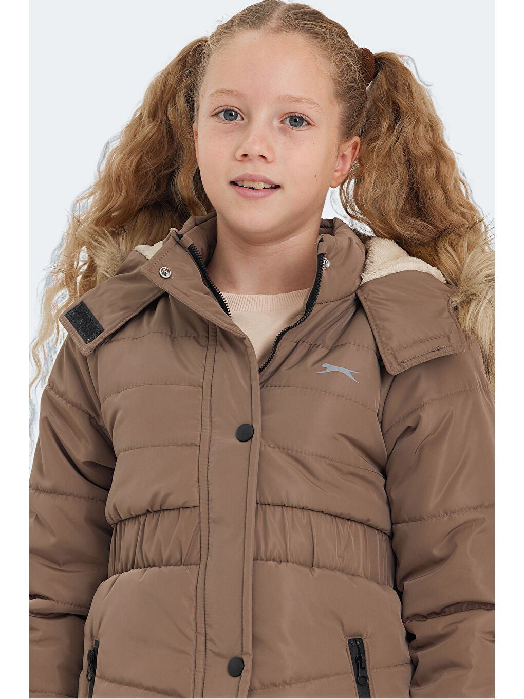 CANDY Kız Çocuk Kapüşonlu Bej Mont & Kaban-4