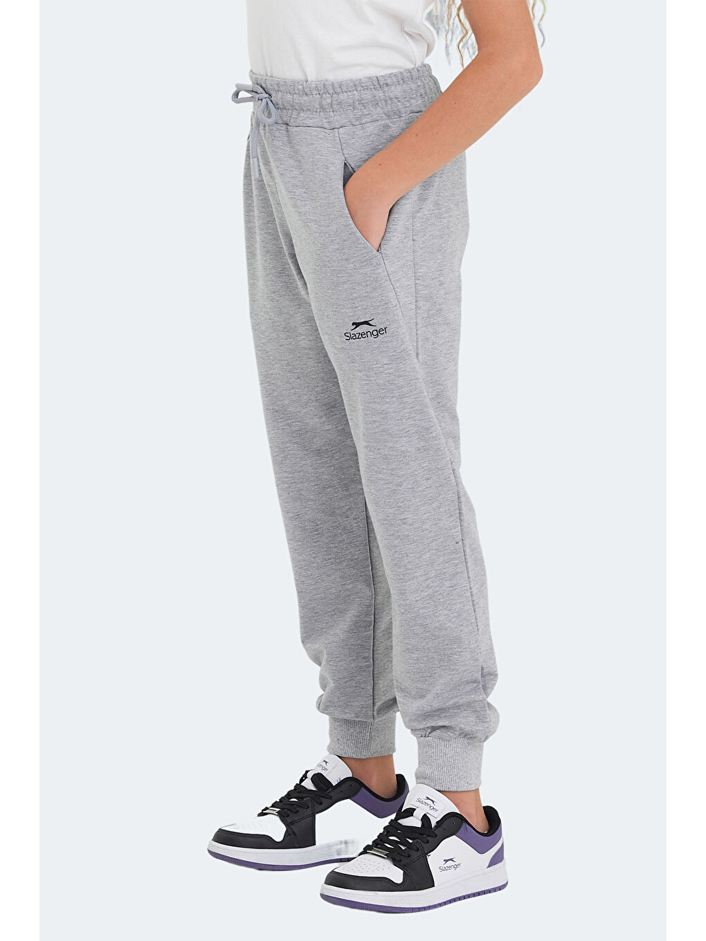 LEGY IN Unisex Çocuk Cepli Taş Gri Eşofman Altı