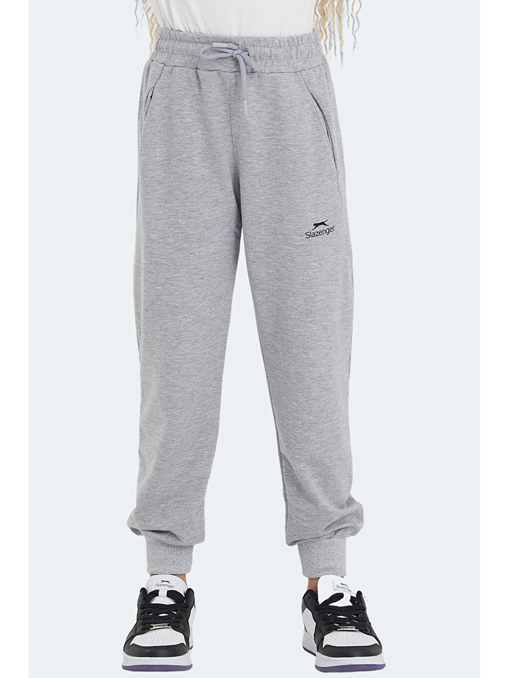 LEGY IN Unisex Çocuk Cepli Taş Gri Eşofman Altı-1